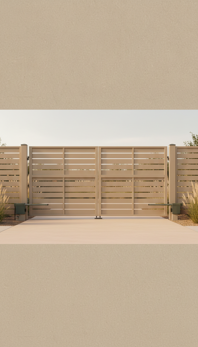 Powder-Coated Steel Automated Driveway Gate